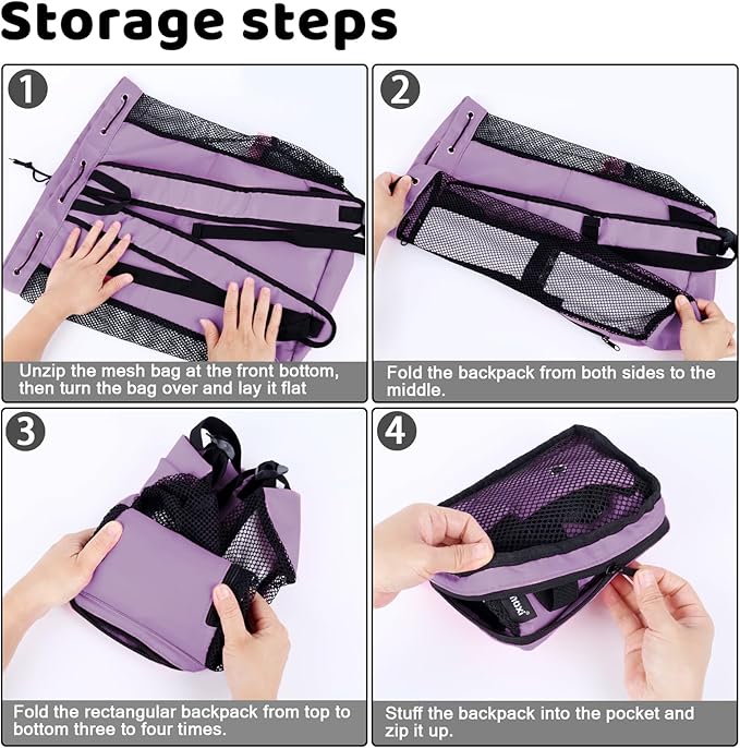 Swim Bag Beach Backpack with Padded Shoulder Strap Mesh Backpack with Wet Pocket for Swimming, Gym