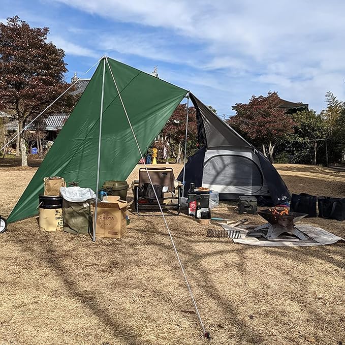 TRIWONDER Hammock Rain Fly Waterproof Tarp Camping Tent Footprint Ground Cloth Backpacking Tarp Camp Shelter Sunshade Mat for Outdoor Hiking Beach Picnic