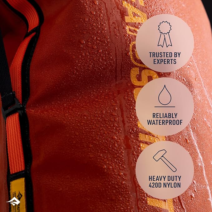 Sea to Summit Big River Dry Backpack with Adjustable Harness, 75 Liter, Picante Red