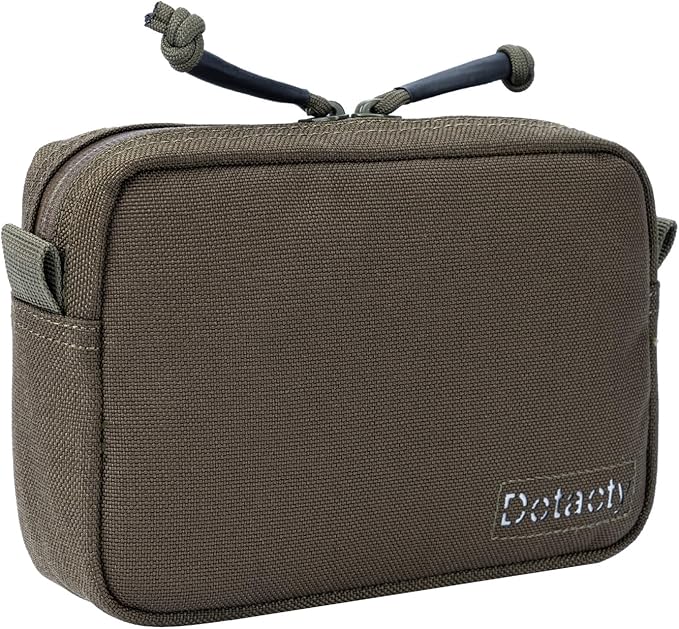 Tactical Belt Pouch EDC Waist Bag MOLLE Admin Pocket Modular Medical Kit Organizer Phone Holster Vest Pack Nylon Utility Zipper Wallet Small Gear Tool Carrier for Men Women Camping Hiking