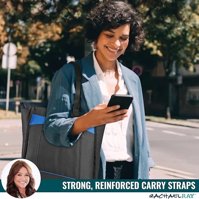 Rachael Ray Chillout Soft Sided Cooler Bag - Insulated, Leak Proof, Portable for Travel