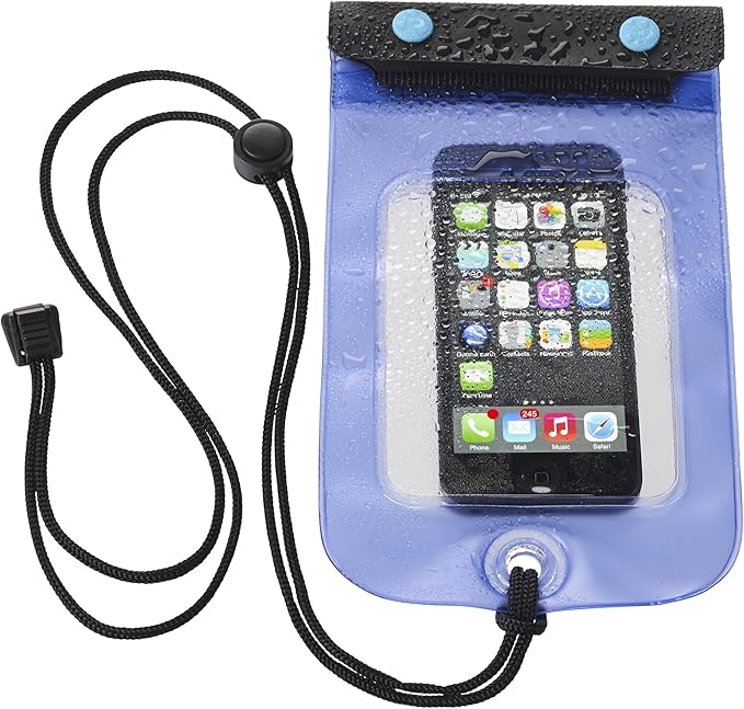 Lewis N. Clark WaterSeals Triple Seal Waterproof Pouch + Dry Bag for Cell Phone or Tablet, Great for Kayak, Canoe, Pool, Beach, Medium (5.6x4.5)