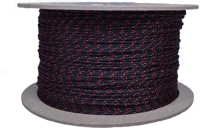 BORED? PARACORD! Nylon Micro Cord - 125 or 1000 Foot Spool Options - 70+ Colors and Patterns - 1.18mm Cord