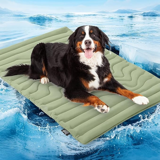 ZonLi Dog Cooling Mat, 59" x 40"Extra Large, Reversible Cooling Pad for Dogs & Cats (Cool & Warm), Durable & Machine Washable, Pet Mat for Crate, Kennel, Bed, Sofa, Sage Green