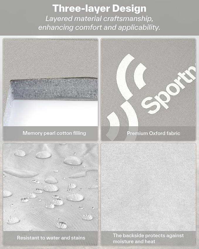 Sportneer Sitting Pad, Sit Pads for Backpacking Portable Camping Sit Pad Waterproof Folding Pad Stadium Seat Pad for for Camping Picnics Hiking