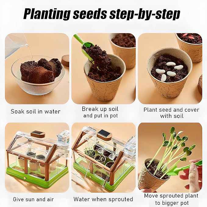 Terrarium kit for Kids,Kids Plant Growing Kit,Science STEM Toy & Craft Growing Kits for Ages 4-8 Birthday Easter Gifts for Boy, Girls 4, 5, 6, 7, 8, Year Old - Gardening Set Toys