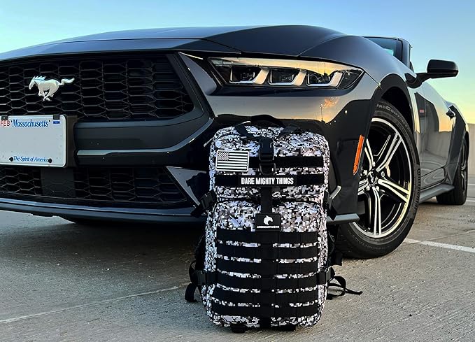 45L Elite Tactical Backpack | 3X Stronger Work & Military Backpack | Water Resistant and Heavy Duty | 3 Day MOLLE Bug Out Bag (Snow Leopard)