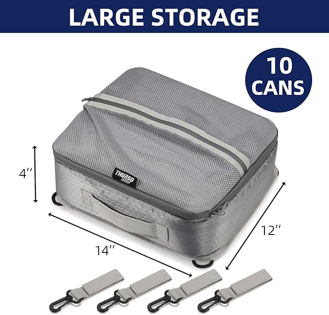 THURSO SURF Paddleboard Cooler Deck Bag – Water-Resistant Portable Insulated Soft Cooler with Mesh Top Pocket for SUP, Kayak, and Camping | Fits 10 Cans