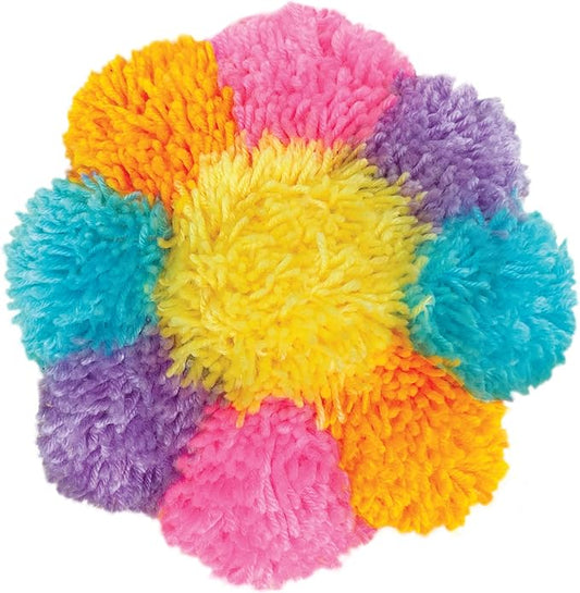 Totally Deco Daisy Latch Hook Hooked Rug Pillow Kit to Make and Display