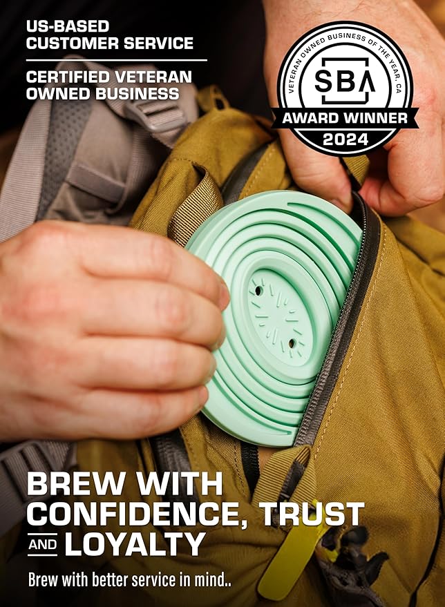 COLETTI Sierra Pour Over Coffee Dripper — Collapsible Pour Over Coffee Dripper — Includes Pack of Paper Filters [Teal, Pack of 1]