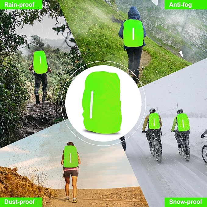 LAMA Waterproof Rain Cover for Backpack, Backpack Rain Cover with Reflective Strip and Antislip Cross Buckle Strap, Ultralight Compact Portable, for Cycling, Hiking, Camping, Traveling