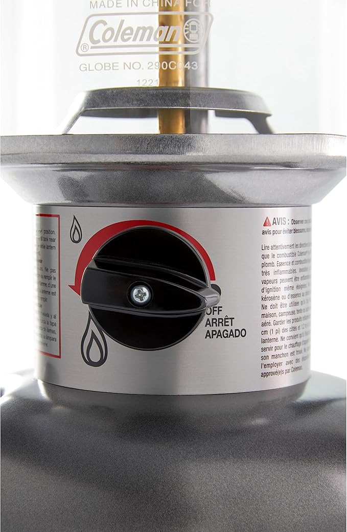 Coleman Powerhouse Dual Fuel Lantern - Up to 800 Lumens, 2-Mantle Design with Adjustable Brightness