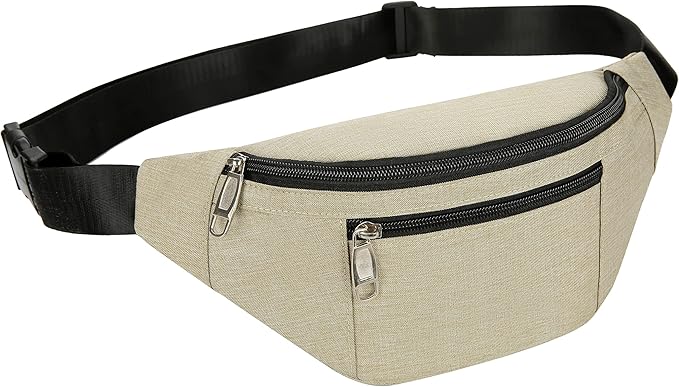 Fanny Pack for Men & Women, Fashion Waterproof Waist Packs with Adjustable Belt, Casual Bag Bum Bags for Travel Sports Running.