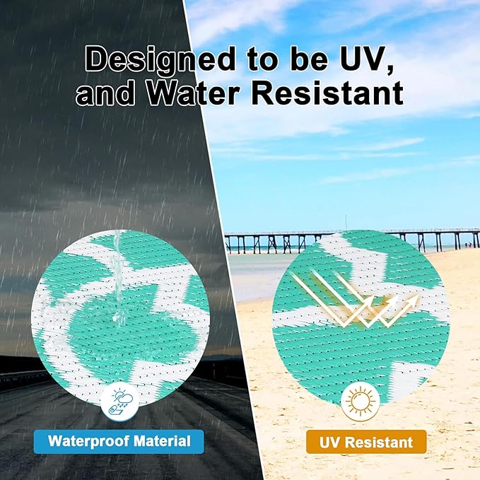 HEBE Outdoor Rug 9'x12' for Patios Waterproof Clearance Reversible Patio Mat Plastic Straw Rug RV Camping Mat Outside Area Rug Carpet for Camping RV,Porch,Deck,Balcony,Camper,Backyard