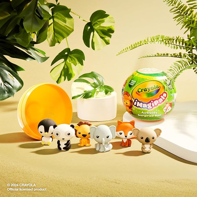 Crayola ImagiPals Surprise Animal Toy Eggs - 2 Pack, Collectable Animal Eraser for Kids, Mystery Toy for Kids, Gifts for Boys & Girls, 3+