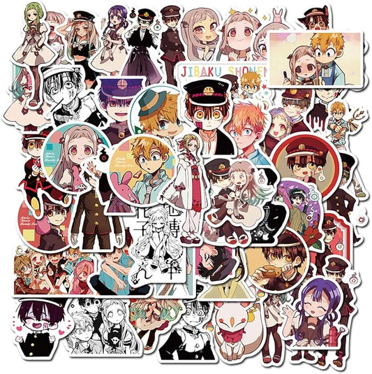 Anime Toilet-Bound Hanako-kun Stickers (50 PCS) Funny Stickers for Teens, Girls, Adults,Kids - Stickers for Waterbottles,Laptop,Phone,Hydro Flask - Waterproof Vinyl Sticker (Toilet-Bound Hanako-kun)