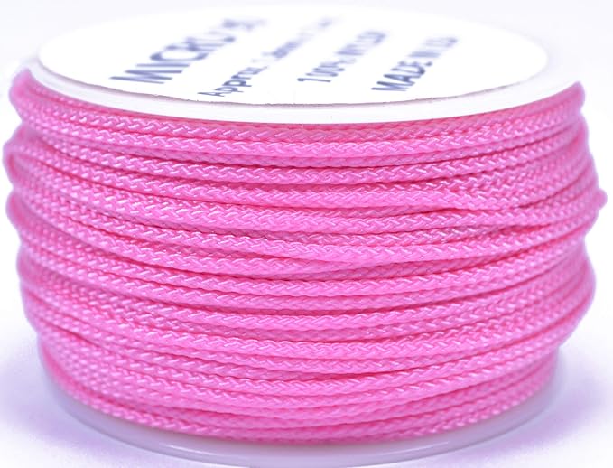 BORED? PARACORD! Nylon Micro Cord - 125 or 1000 Foot Spool Options - 70+ Colors and Patterns - 1.18mm Cord