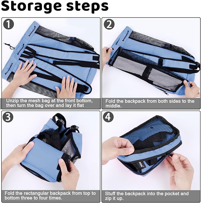 Swim Bag Beach Backpack with Padded Shoulder Strap Mesh Backpack with Wet Pocket for Swimming, Gym