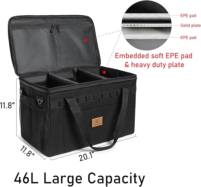 Tactical Camping Storage Bag Utility Tote Bag Camping Kitchen Organizer with Axe Holder & Shoulder Strap