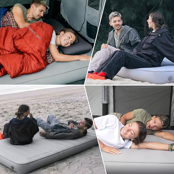 KingCamp Luxury 3D Insulated Double Self Inflating Camping Sleeping Pad, Portable Large Thick Self Inflatable Foam Air Mattress