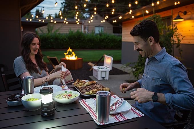 Cascade Mountain Tech Pop-Up IPX4 Water-Resistant LED Lantern with 4 Light Modes - 3 Pack