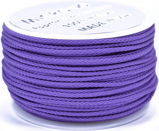 BORED? PARACORD! Nylon Micro Cord - 125 or 1000 Foot Spool Options - 70+ Colors and Patterns - 1.18mm Cord