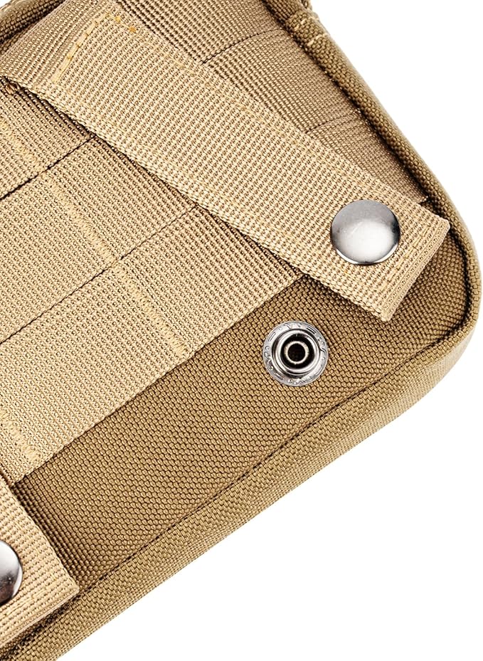 Tactical Belt Pouch EDC Waist Bag MOLLE Admin Pocket Modular Medical Kit Organizer Phone Holster Vest Pack Nylon Utility Zipper Wallet Small Gear Tool Carrier for Men Women Camping Hiking