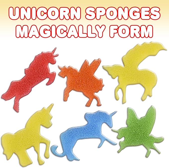 ArtCreativity Magic Growing Unicorn Capsules - Grow in Water - 2 Packs with 12 Expanding Animals Capsules Each - Cute Color Variety - Kids’ Birthday Party Favors, Contest Prize or Gift Idea