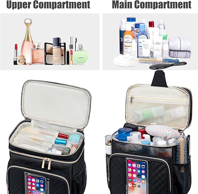 Large Toiletry Bag for Women Men,Bathroom Bag,Water Resistant Portable Shower Caddy for College Dorm,Hanging Toiletry Bags for Traveling,Gym Camping Cruise Ship Travel Essentials Shower Bag