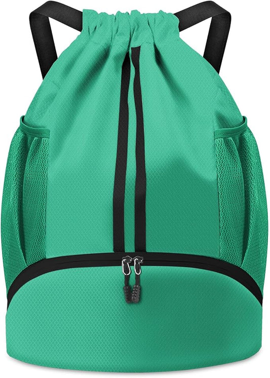 BROTOU Soccer Bags, Football Backpack, Volleyball Bag, Drawstring Soccer Backpack with Ball and Shoe Compartment