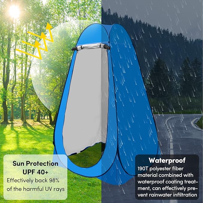 Pop Up Privacy Tent Shower Tent Changing Tent Portable Outdoor Camping Bathroom Toilet Tent Changing Dressing Room Privacy Shelters Room for Hiking and Beach Sun Shelter Picnic Fishing- Waterproof
