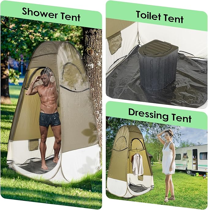 Portable Privacy Tent - Pop Up Shower & Changing Room for Outdoor Camping