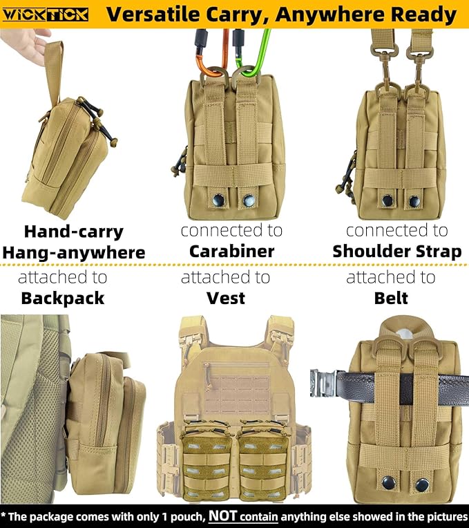 Tactical EDC Pouch, Molle Utility Pouch Gadget Organizer Holder Bag Phone Holster Waist Pack Admin Pouch Tool Pocket for Outdoor Activities, Attached to Backpack/Vest/Belt