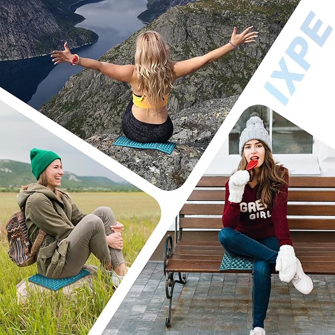 Foam Seat Mat for Camping, Foldable Seat Pat Cushion,Waterproof IXPE Sitting Pad for Outdoor Camping, Stadium,Backpacking Travel,Hikking,Picnic,Stadiums and Bleachers