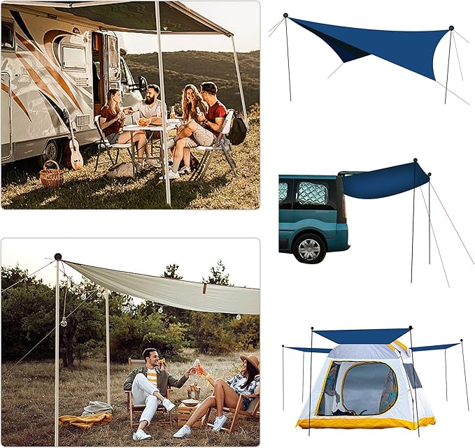 BOTINDO Tent Poles Replacement, Canopy for Beach Accessories 6.5 Feet Extra Poles for Camping, Hiking, Backpacking, Parties (2)