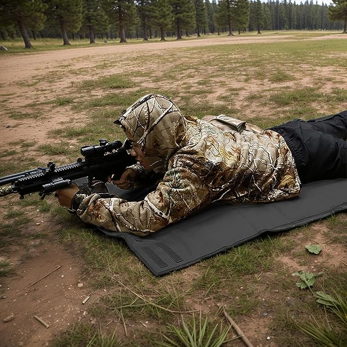 Outdoor Camping Tactical Training Shooting Mat Anti Slip Pad, Waterproof and Moisture-Proof Folding Mat Picnic Blanket Portable with Carry Strap