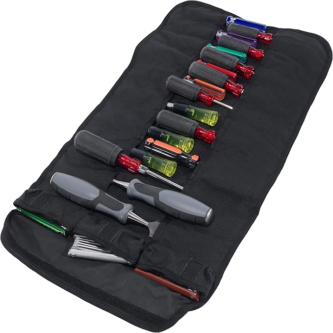 Carhartt 18 Pocket Utility Roll, Durable Water-Resistant Tool Organization Roll Bag