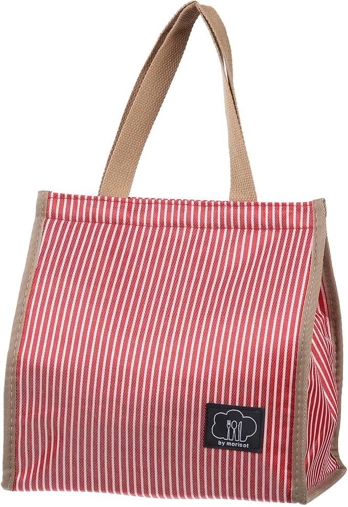 PATIKIL Insulated Lunch Bag, Oxford Cloth Waterproof Lunch Tote Bag Thermal Portable Lunch Box Food Container for Work Office Picnic Outdoor, 10.24"x6.69"x10.24", Red