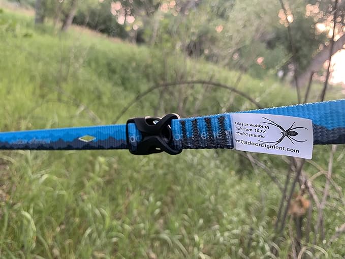 Charlotte’s Webbing™ Camp Organizer – 12' Gear Hanging Clothesline System with Adjustable Webbing, Aluminum Carabiners & Clips | Overlanding, Camping, Water Sport & Garage Organization