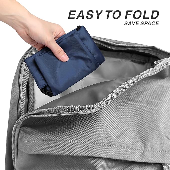 BuyAgain Drawstring Backpack Sports Water Resistant String Bag Sport Gym Sackpack for Women Men Large with Zipper, Navy