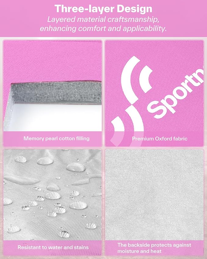 Sportneer Sitting Pad, Sit Pads for Backpacking Portable Camping Sit Pad Waterproof Folding Pad Stadium Seat Pad for for Camping Picnics Hiking