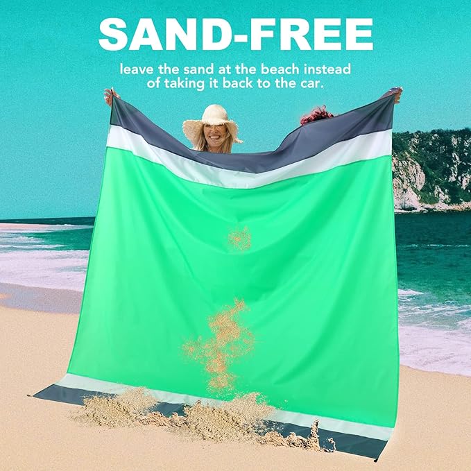 PY SUPER MODE Picnic Blanket Waterproof 78 × 82 inches - Extra Large Outdoor Beach Blanket Waterproof Sandproof, Lightweight & Portable Picnic Blankets for Camping Traveling Hiking