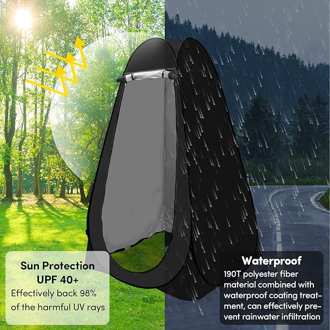 Pop Up Privacy Tent Shower Tent Changing Tent Portable Outdoor Camping Bathroom Toilet Tent Changing Dressing Room Privacy Shelters Room for Hiking and Beach Sun Shelter Picnic Fishing- Waterproof