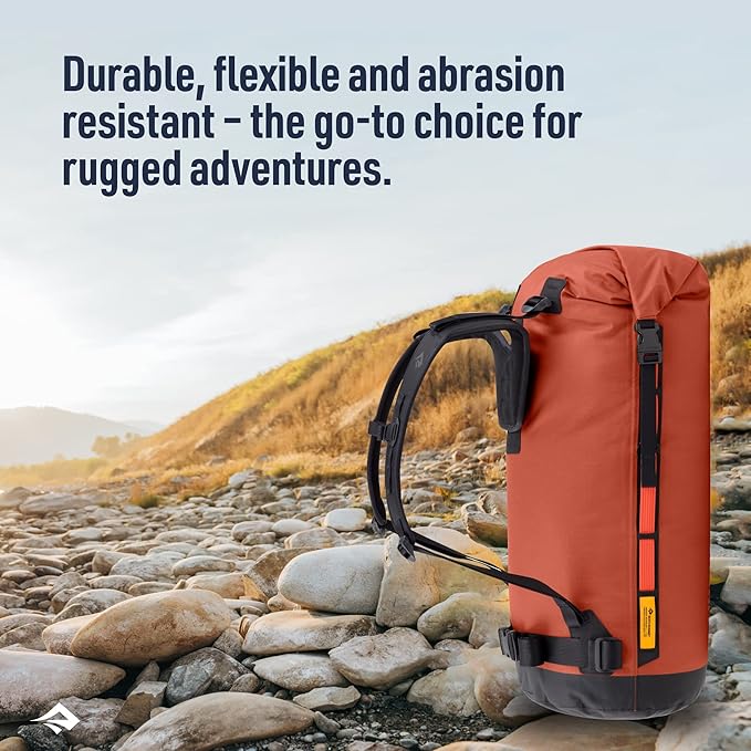 Sea to Summit Big River Dry Backpack with Adjustable Harness, 75 Liter, Picante Red