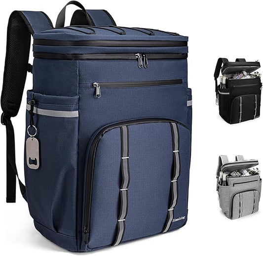 Backpack Coolers Insulated Leak Proof, 45 Cans Beach Cooler Backpack, Large Capacity Ice Chest Backpack, Waterproof Soft Cooler Bag Lunch Backpack for Men Women Camping Hiking