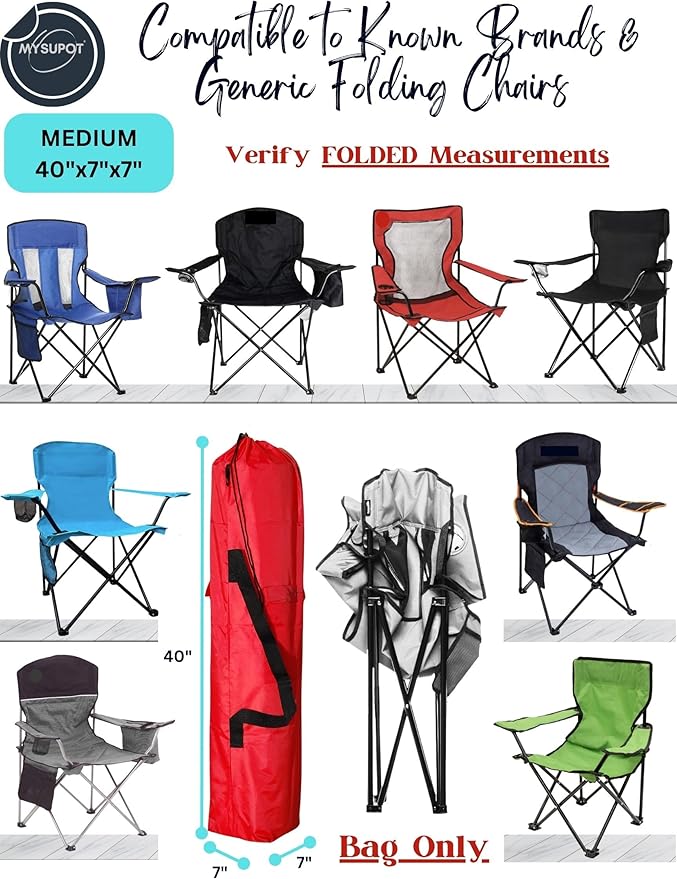 Replacement Bag for Folding Camping Chair, Portable Camp Chair, Hammock, Yoga Mat, Umbrella, Tents, Tripods, Fishing Poles - 420D Oxford Polyester Fabric