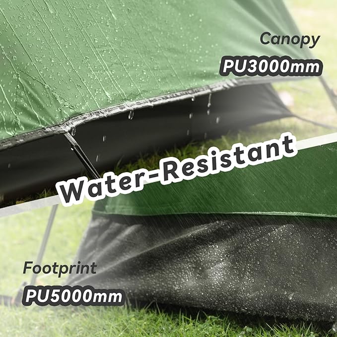 Forceatt Camping Tent 2/3/4 Person, Professional Waterproof & Windproof Lightweight Backpacking Tent Suitable for Outdoor,Hiking,Camping, Mountaineering and Travel