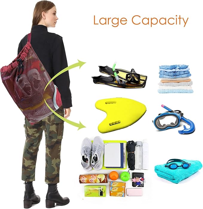 BeeGreen Drawstring Backpack for Men Women Athletic Gym Sports Workout Beach Swim …