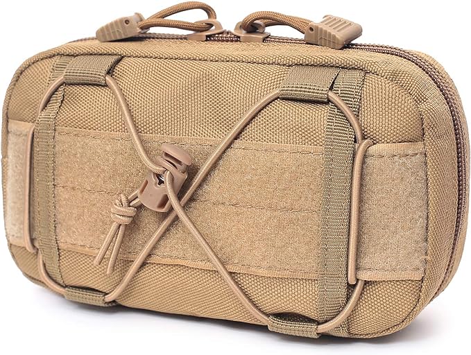 Tactical Molle Horizontal Admin Pouch Compact 1000D Utility EDC Tool Bag with Shoulder Strap