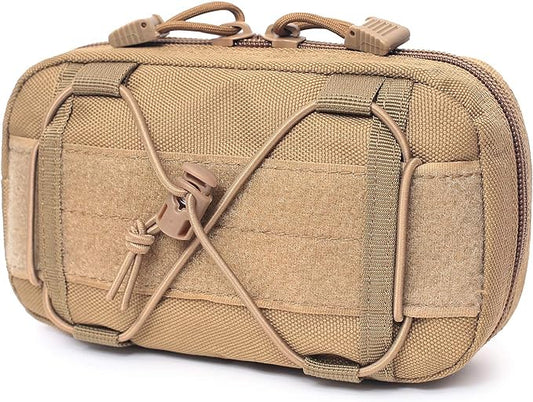 Tactical Molle Horizontal Admin Pouch Compact 1000D Utility EDC Tool Bag with Shoulder Strap